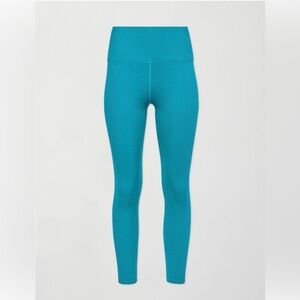 XL - Carbon38 High-Rise Ribbed Leggings - Teal